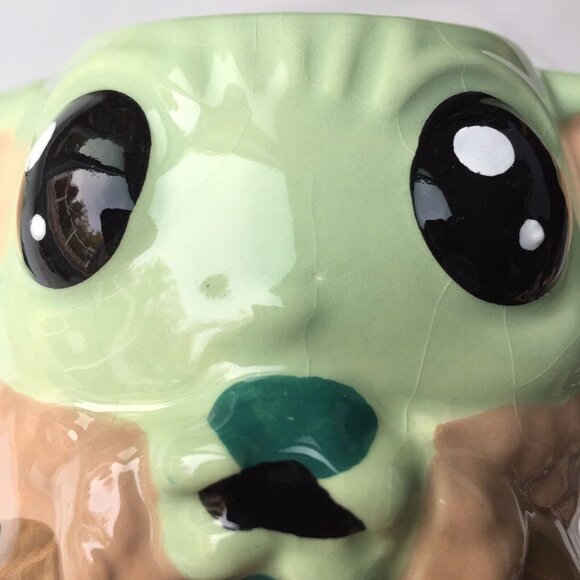 Star Wars The Mandalorian Grogu Child Baby Yoda Sculpted 3D Ceramic Mug Disney - Picture 10 of 12
